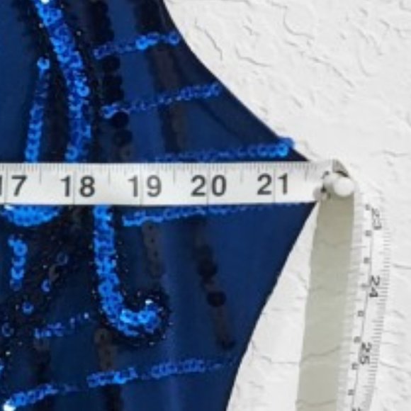 WOMAN'S DRESS VISION FOR INNOVATION BLUE SQUIN DRESS - Picture 7 of 16